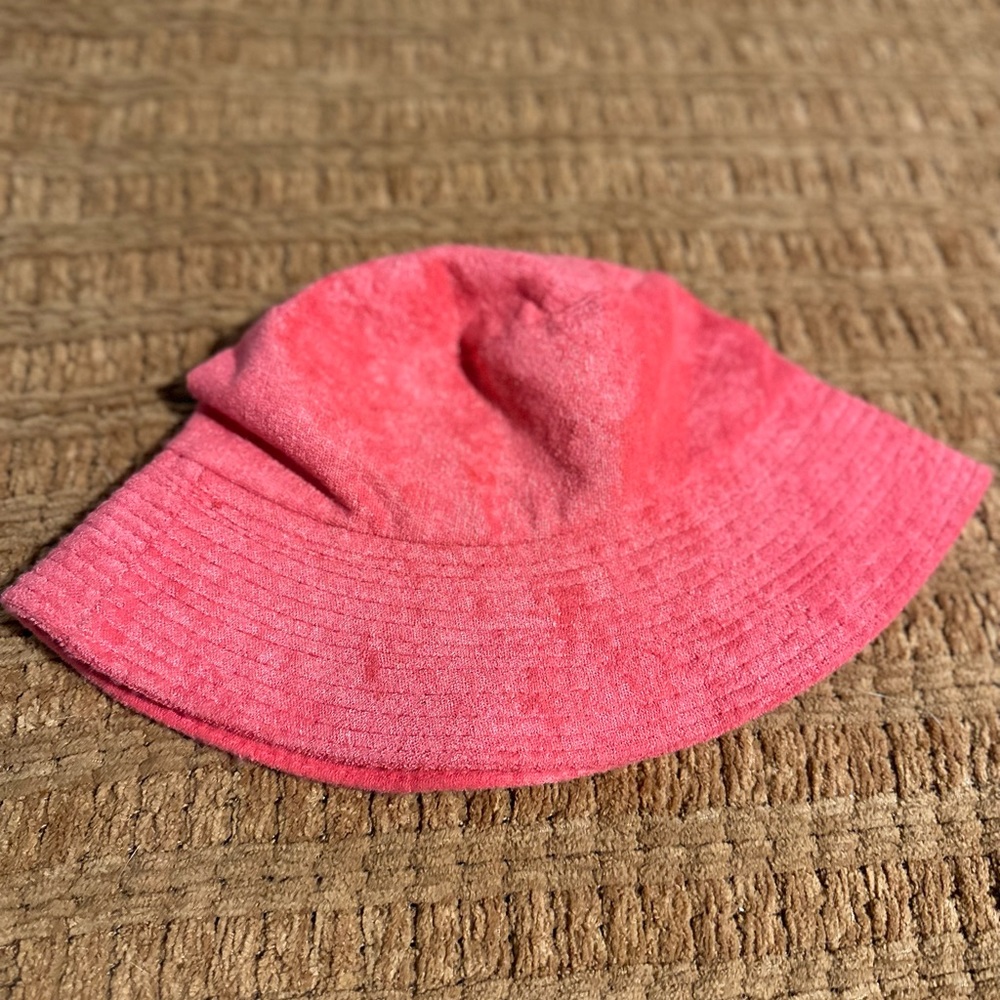 Anthropologie Red Bucket Hat